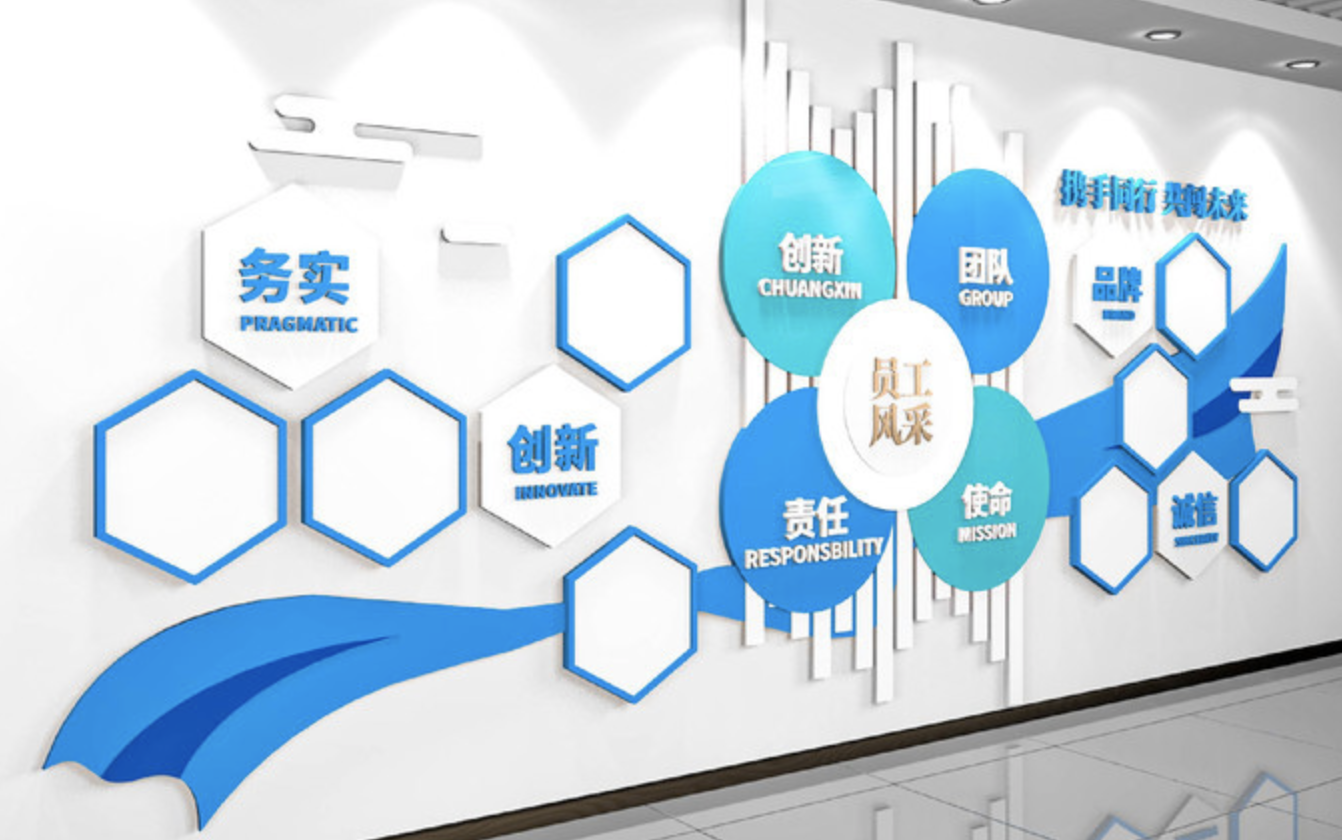 員工風采企業(yè)文化墻公司照片墻
